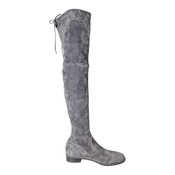 STUART WEITZMAN Lowland Slate Grey Suede Over The Knee Boot Size 9.5M - Picture 8 of 10